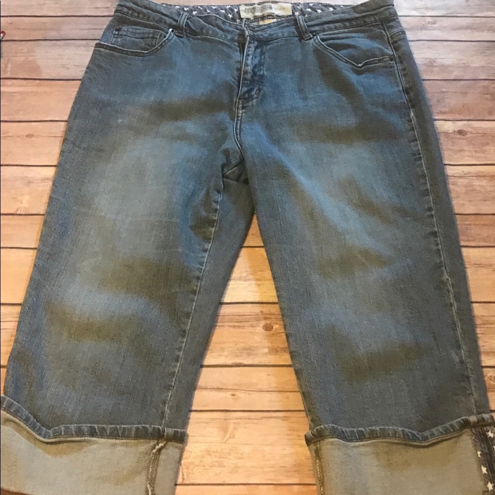 Denim Cropped Jeans